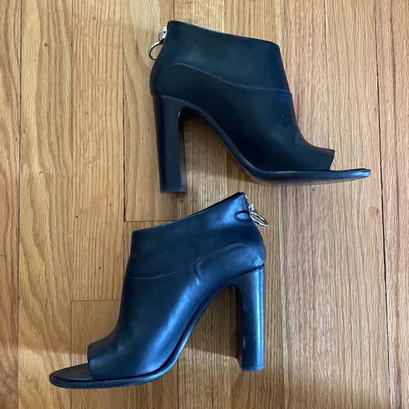 RAG & Bone open toe heeled booties size EU 38 or US 8 beautiful leather EUC - Picture 3 of 9